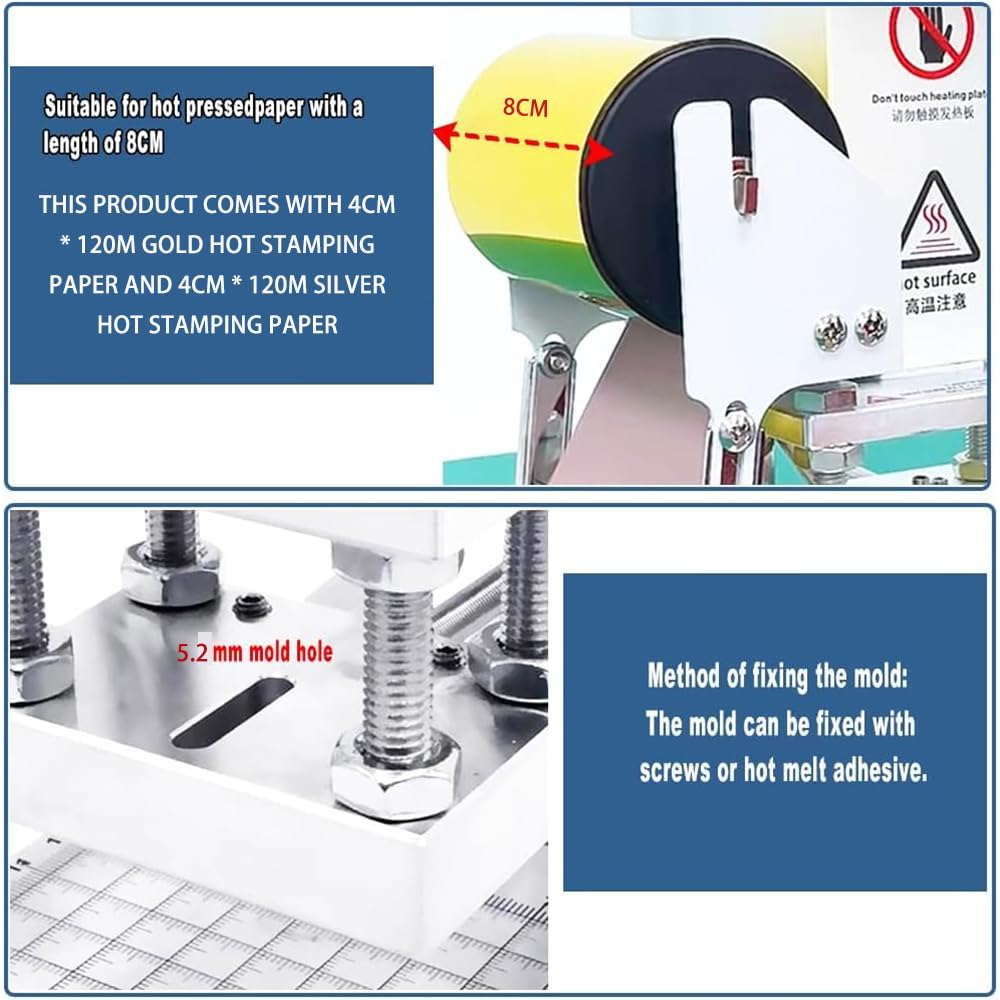 Foil Embossing Machine 5X7Cm Digital Embossing Machine Hot Foil